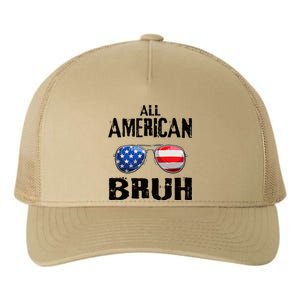 All American Bruh 4th Of July Boy Patriotic Yupoong Adult 5-Panel Trucker Hat