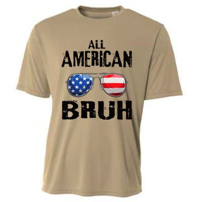 All American Bruh 4th Of July Boy Patriotic Cooling Performance Crew T-Shirt