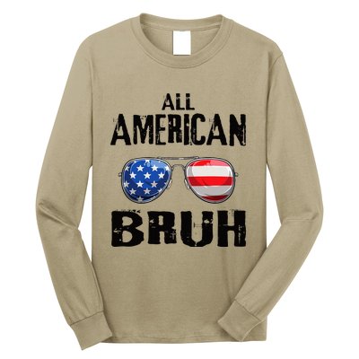 All American Bruh 4th Of July Boy Patriotic Long Sleeve Shirt