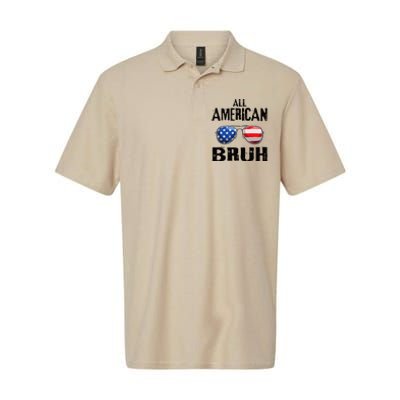 All American Bruh 4th Of July Boy Patriotic Softstyle Adult Sport Polo