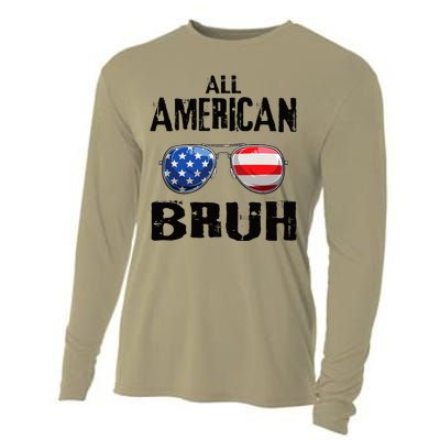 All American Bruh 4th Of July Boy Patriotic Cooling Performance Long Sleeve Crew