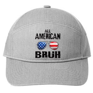 All American Bruh 4th Of July Boy Patriotic 7-Panel Snapback Hat