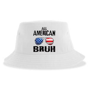 All American Bruh 4th Of July Boy Patriotic Sustainable Bucket Hat