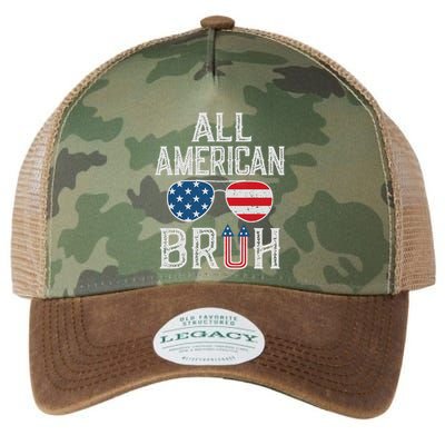All American Bruh 4th Of July Boy Patriotic Legacy Tie Dye Trucker Hat