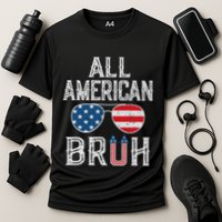All American Bruh 4th Of July Boy Patriotic Cooling Performance Crew T-Shirt