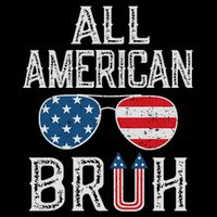 All American Bruh 4th Of July Boy Patriotic Cooling Performance Crew T-Shirt