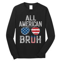 All American Bruh 4th Of July Boy Patriotic Long Sleeve Shirt