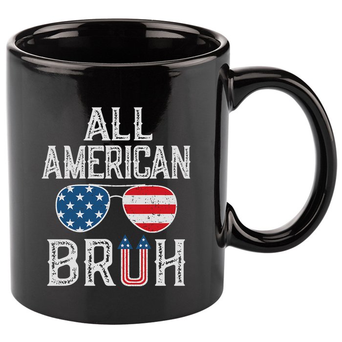 All American Bruh 4th Of July Boy Patriotic 11oz C Handle Ceramic Mug