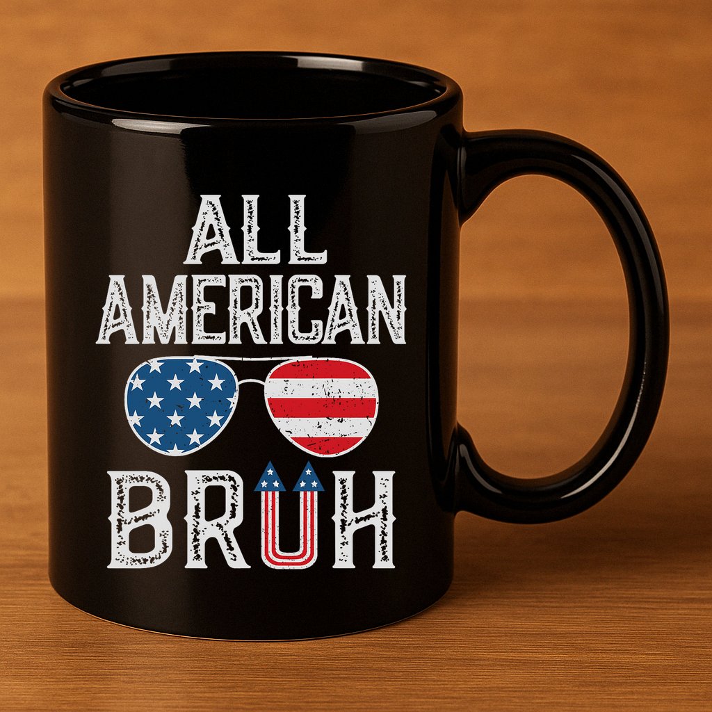 All American Bruh 4th Of July Boy Patriotic 11oz C Handle Ceramic Mug