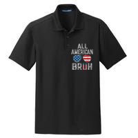 All American Bruh 4th Of July Boy Patriotic Dry Zone Grid Polo