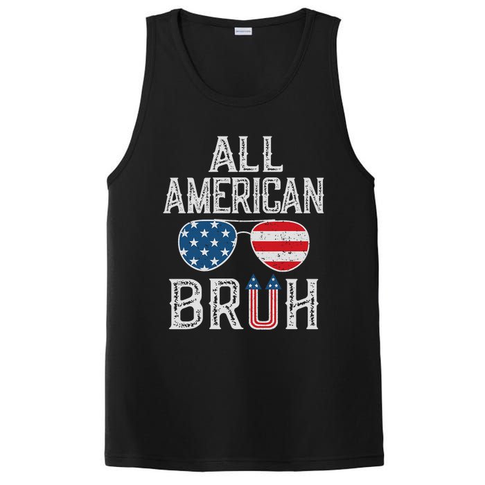 All American Bruh 4th Of July Boy Patriotic PosiCharge Competitor Tank