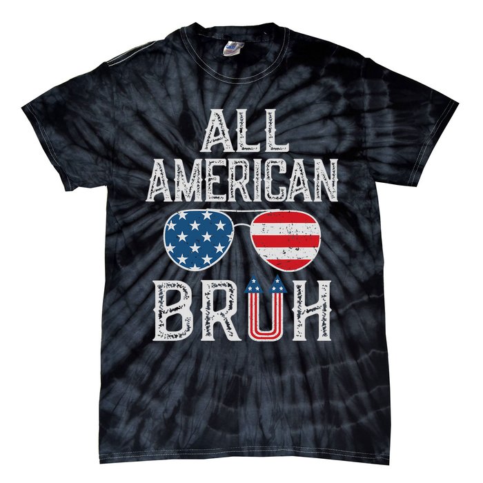 All American Bruh 4th Of July Boy Patriotic Tie-Dye T-Shirt