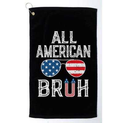 All American Bruh 4th Of July Boy Patriotic Golf Towel