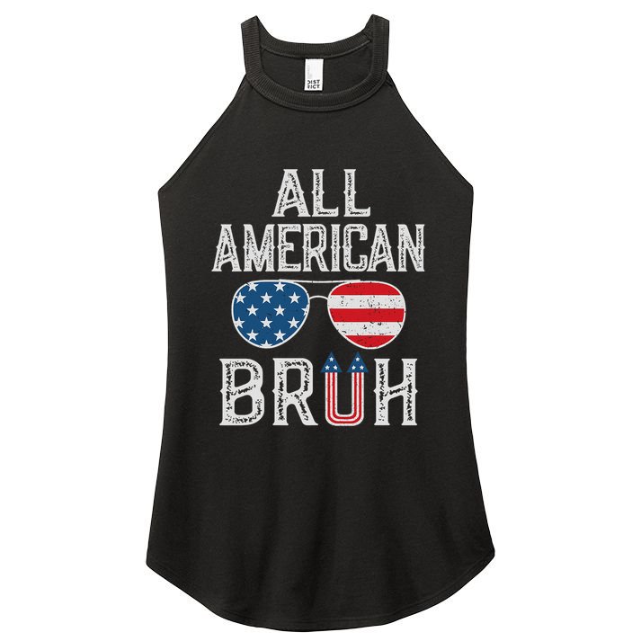 All American Bruh 4th Of July Boy Patriotic Women's Perfect Tri Rocker Tank