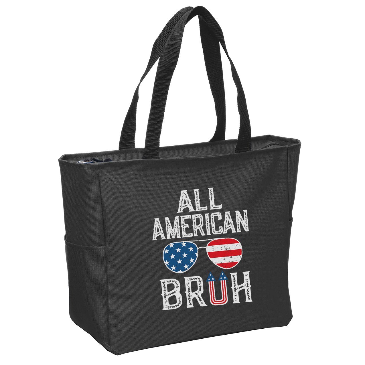 All American Bruh 4th Of July Boy Patriotic Zip Tote Bag