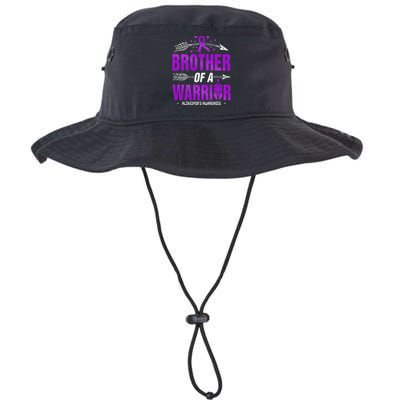 AlzheimerS Awareness Brother Of A Warrior Purple Ribbon Legacy Cool Fit Booney Bucket Hat