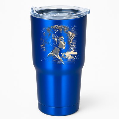 African American Black Headphones Music Graphic Cute Gift Tumbler
