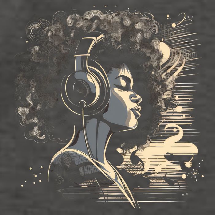 African American Black Headphones Music Graphic Cute Gift Vector Backpack