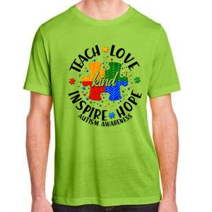 Autism Awareness Be Kind Teach Love Inspire Hope Adult ChromaSoft Performance T-Shirt