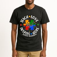 Autism Awareness Be Kind Teach Love Inspire Hope Tall T-Shirt