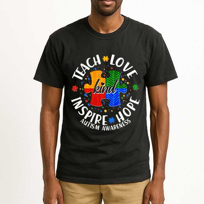 Autism Awareness Be Kind Teach Love Inspire Hope Tall T-Shirt