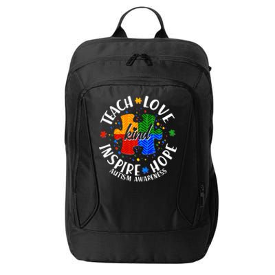 Autism Awareness Be Kind Teach Love Inspire Hope City Backpack