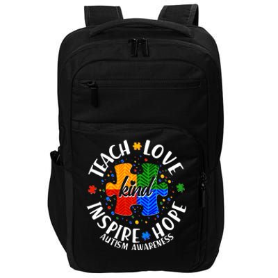 Autism Awareness Be Kind Teach Love Inspire Hope Impact Tech Backpack