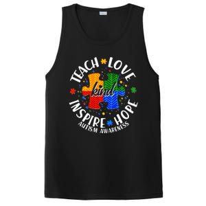 Autism Awareness Be Kind Teach Love Inspire Hope PosiCharge Competitor Tank