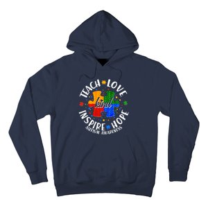 Autism Awareness Be Kind Teach Love Inspire Hope Hoodie