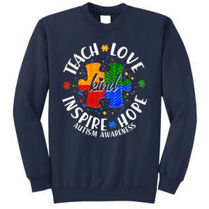 Autism Awareness Be Kind Teach Love Inspire Hope Sweatshirt