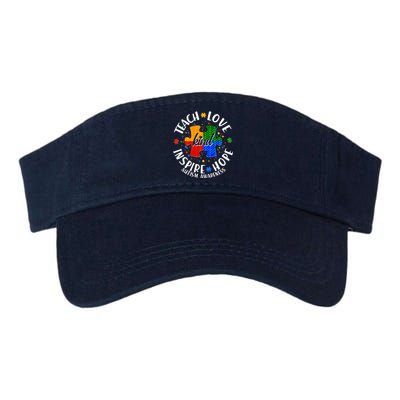 Autism Awareness Be Kind Teach Love Inspire Hope Valucap Bio-Washed Visor