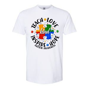 Autism Awareness Be Kind Teach Love Inspire Hope Softstyle CVC T-Shirt