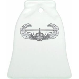 AIR ASSAULT BADGE US ARMY HELICOPTER WINGS Ceramic Bell Ornament