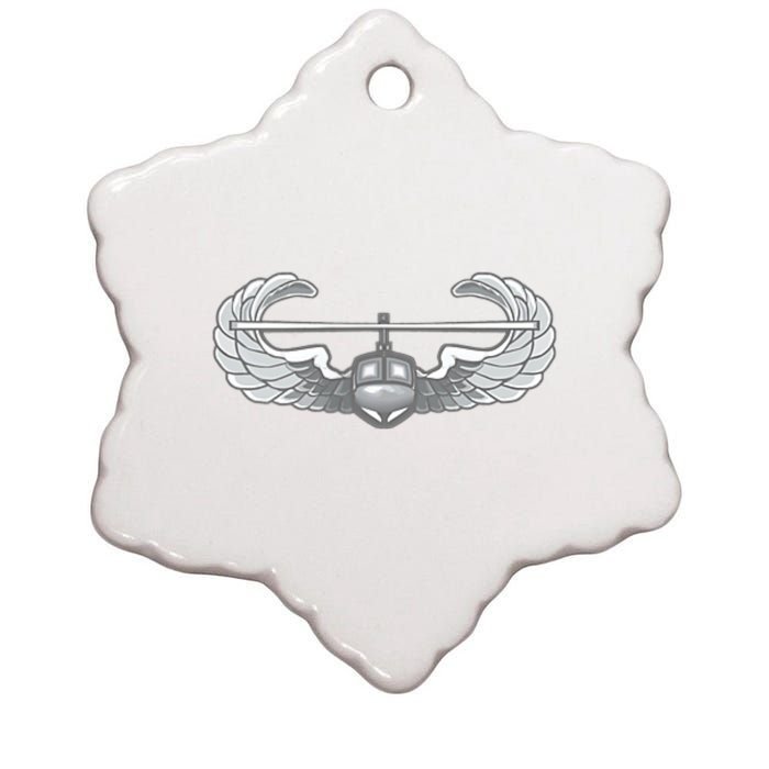 AIR ASSAULT BADGE US ARMY HELICOPTER WINGS Ceramic Star Ornament