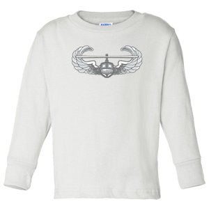 AIR ASSAULT BADGE US ARMY HELICOPTER WINGS Toddler Long Sleeve Shirt