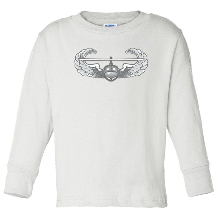 AIR ASSAULT BADGE US ARMY HELICOPTER WINGS Toddler Long Sleeve Shirt