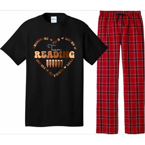 Afro African Black History Month Team Reading School Heart Cute Gift Pajama Set