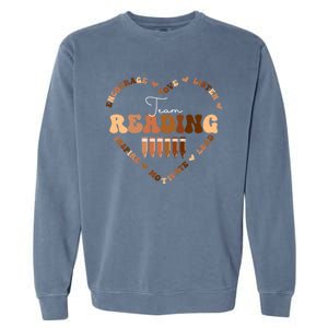 Afro African Black History Month Team Reading School Heart Cute Gift Garment-Dyed Sweatshirt