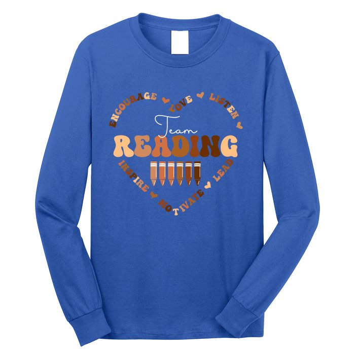 Afro African Black History Month Team Reading School Heart Cute Gift Long Sleeve Shirt