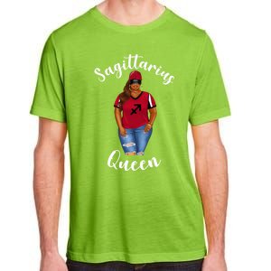 African American Baseball Mom Sagittarius Queen Zodiac Sign Cute Gift Adult ChromaSoft Performance T-Shirt