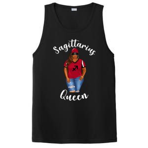 African American Baseball Mom Sagittarius Queen Zodiac Sign Cute Gift PosiCharge Competitor Tank