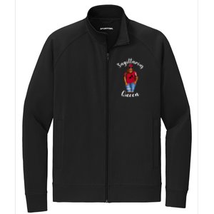 African American Baseball Mom Sagittarius Queen Zodiac Sign Cute Gift Stretch Full-Zip Cadet Jacket