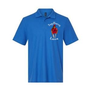 African American Baseball Mom Sagittarius Queen Zodiac Sign Cute Gift Softstyle Adult Sport Polo