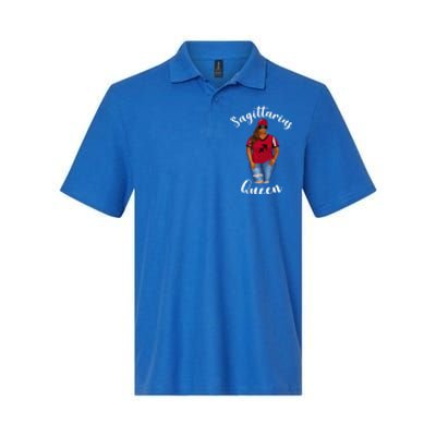 African American Baseball Mom Sagittarius Queen Zodiac Sign Cute Gift Softstyle Adult Sport Polo