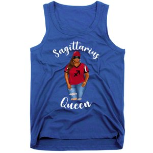 African American Baseball Mom Sagittarius Queen Zodiac Sign Cute Gift Tank Top