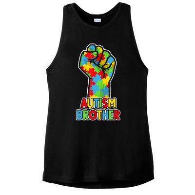 Autism Awareness Brother Acceptance Men Support Love Ladies PosiCharge Tri-Blend Wicking Tank