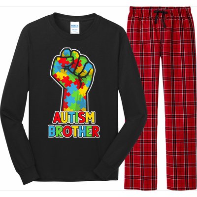 Autism Awareness Brother Acceptance Men Support Love Long Sleeve Pajama Set