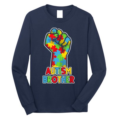 Autism Awareness Brother Acceptance Men Support Love Long Sleeve Shirt