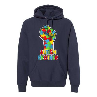 Autism Awareness Brother Acceptance Men Support Love Premium Hoodie