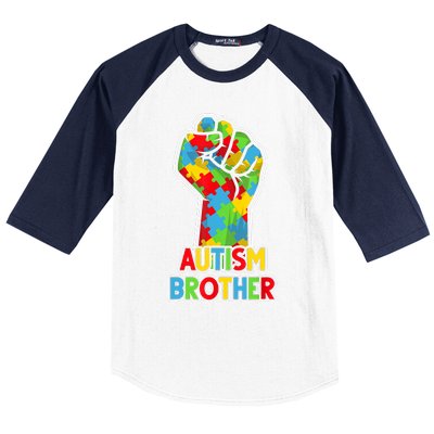 Autism Awareness Brother Acceptance Men Support Love Baseball Sleeve Shirt